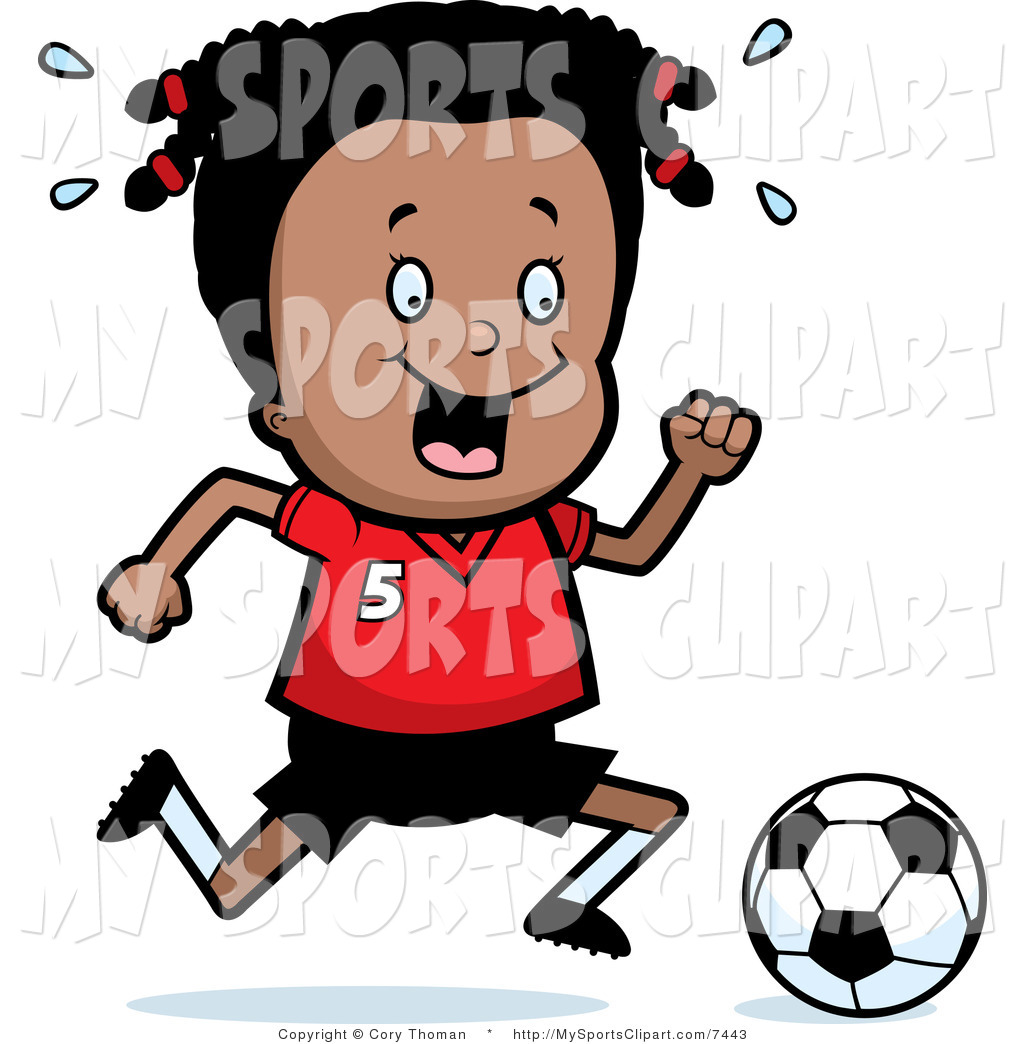 Royalty Free African American Girl Stock Sports Clipart Illustrations