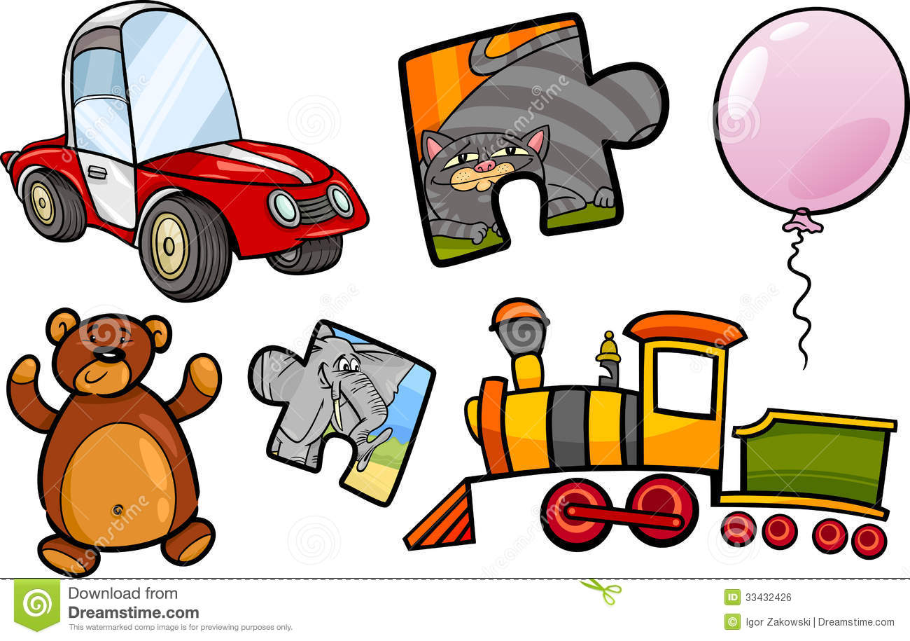 Toys Objects Cartoon Illustration Set Royalty Free Stock Image   Image