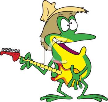     Animal Clipart Net Cartoon Clipart Picture Of A Hillbilly Frog Playing
