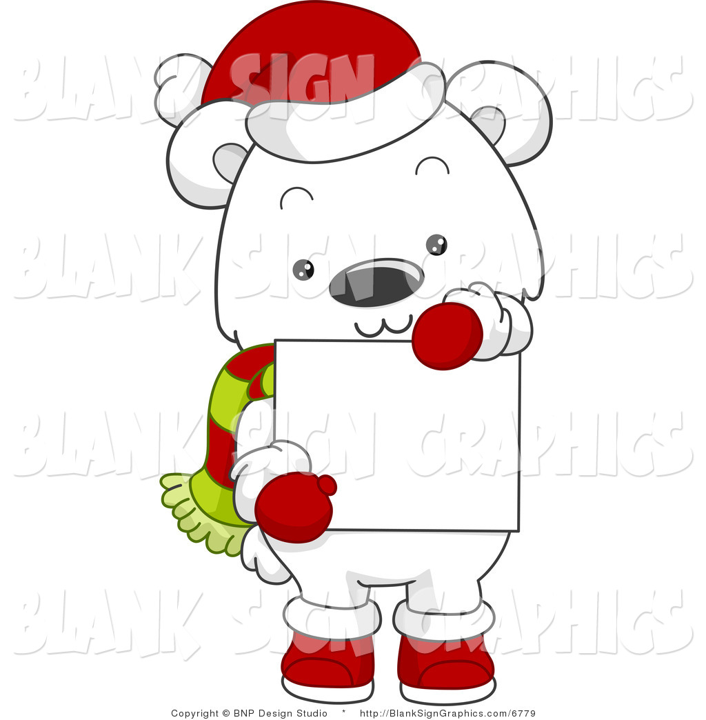 Christmas Polar Bear Clipart This Polar Bear Stock Blank