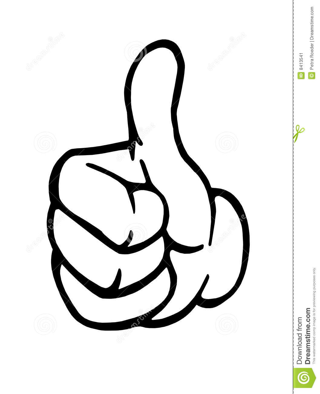 Illustration Of Hand Making Thumbs Up Sign Isolated On White