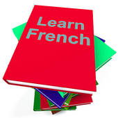 Learn French Book For Studying A Language   Royalty Free Clip Art