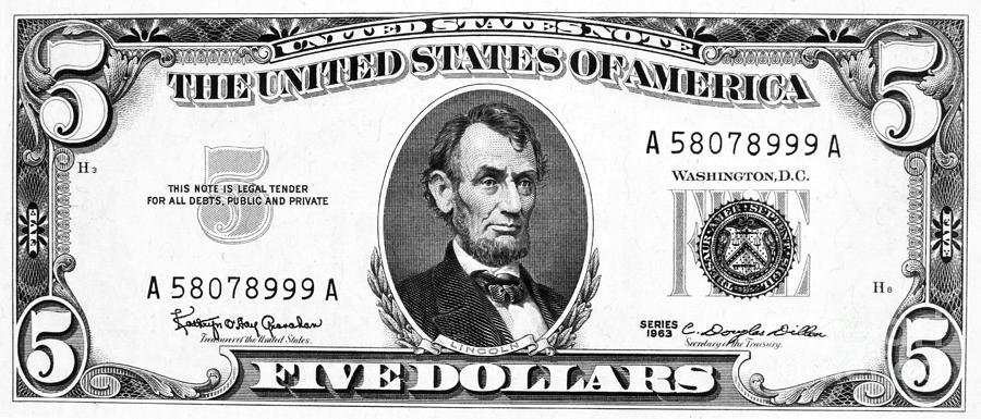 Five Dollar Bill Photograph