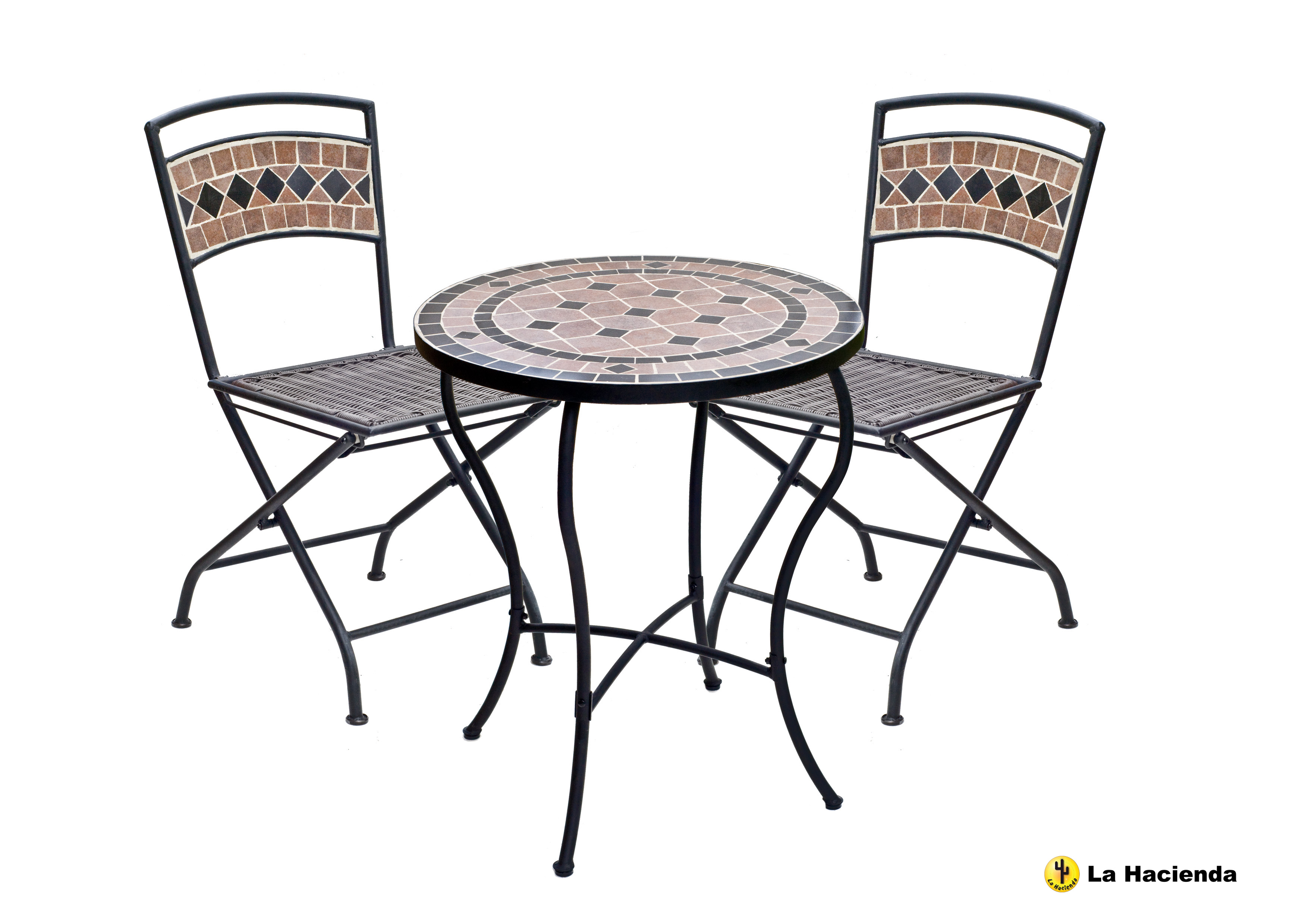 Pompei Bistro Table   Chair Set  2 Chairs  Patio Garden Porch  Cafe