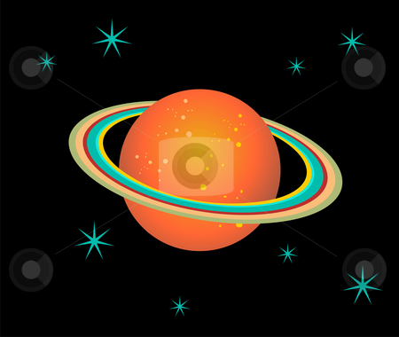 Saturn Planet Illustration Stock Vector Clipart The Planet Saturn