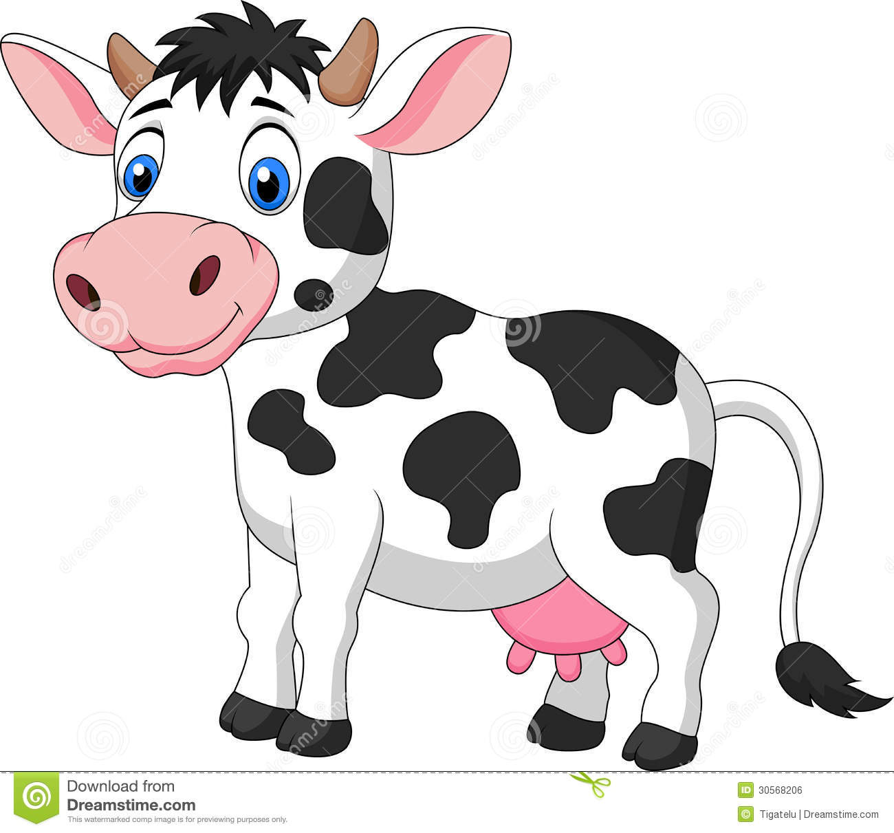 Cute Cow Cartoon Royalty Free Stock Image   Image  30568206