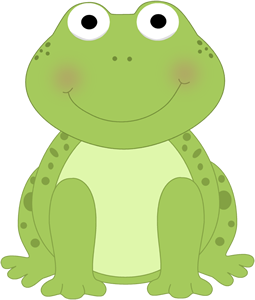 Cute Frog Clip Art Image   Small Cute Frog With Spots And A Smiling
