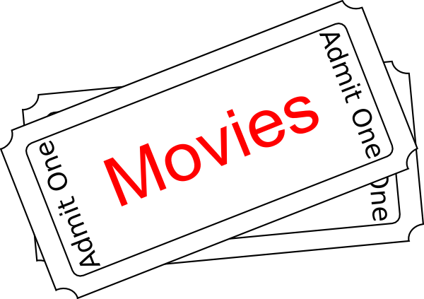 Movies Ticket Button Clip Art