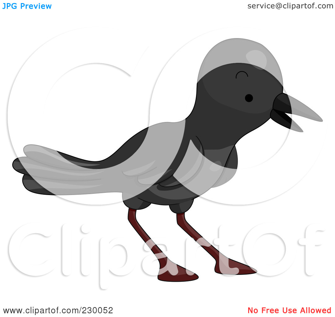 Royalty Free  Rf  Clipart Illustration Of A Cute Crow By Bnp Design