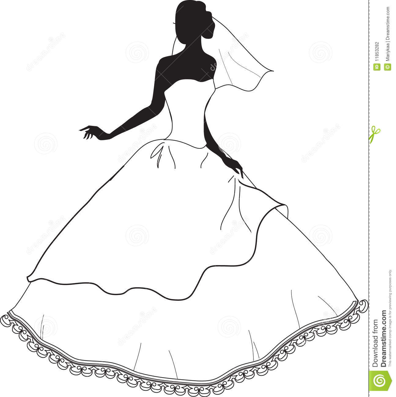 Bride Silhouette Stock Photography   Image  11853282