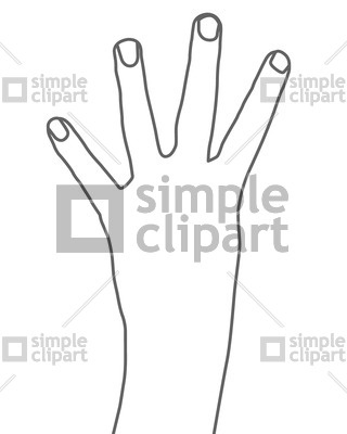 Four Fingers Hand Sign Download Royalty Free Vector Clipart  Eps