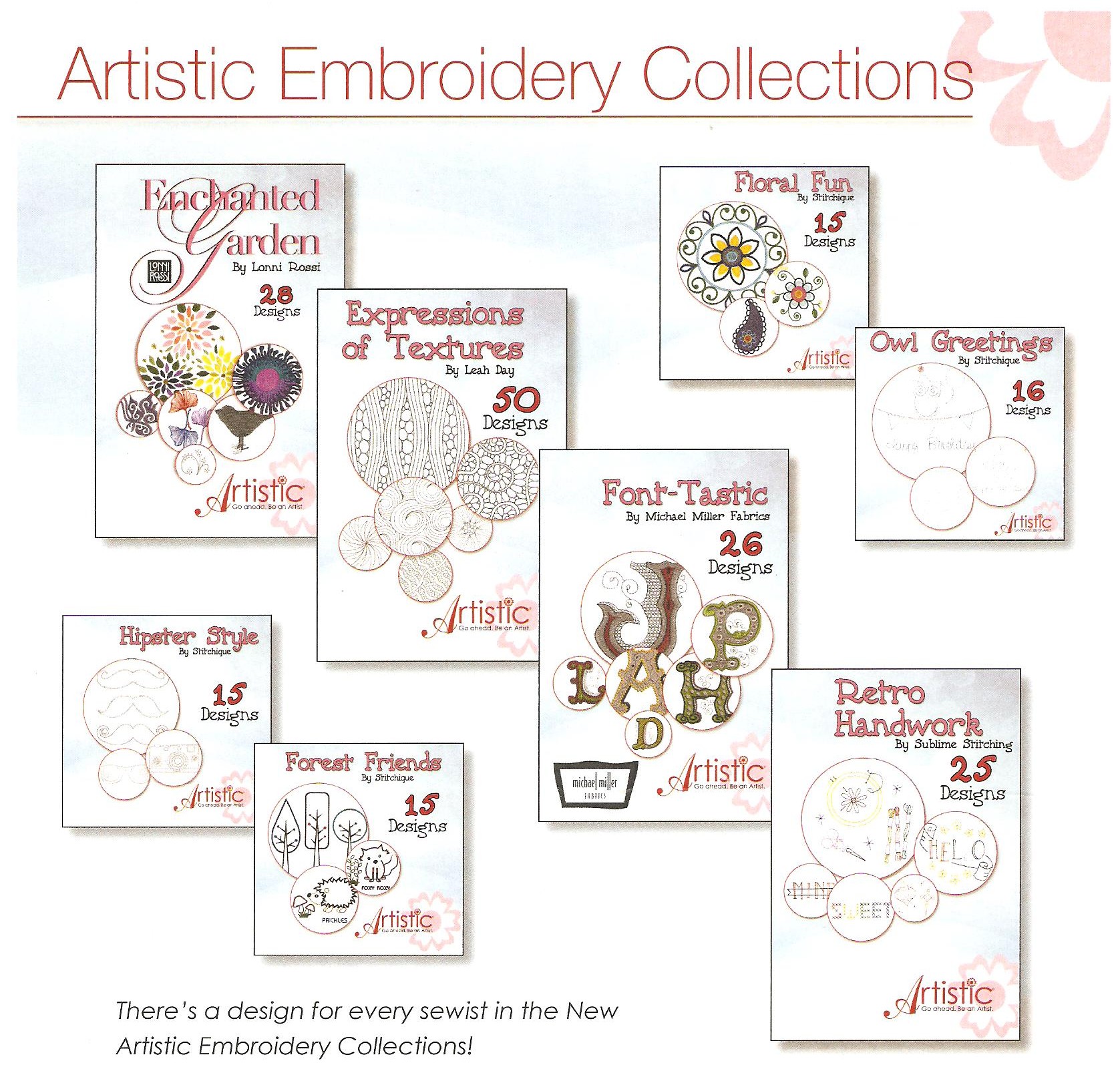 Please Note  These Artistic Embroidery Collections Are Multi Formatted