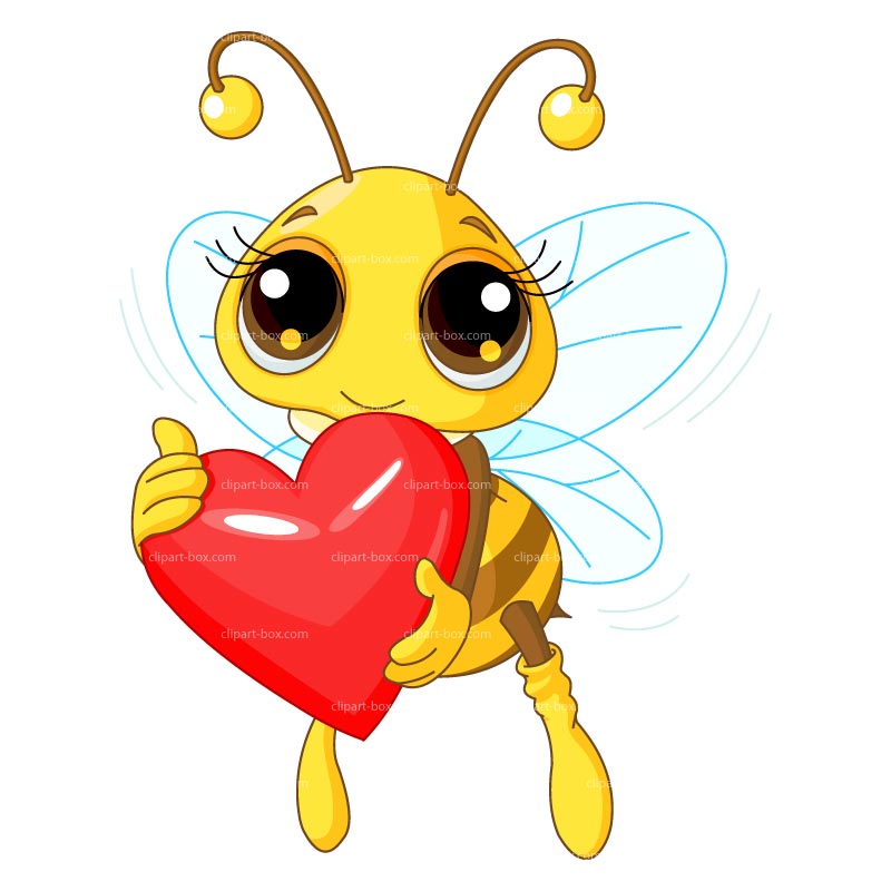 Clipart Love Bee   Royalty Free Vector Design