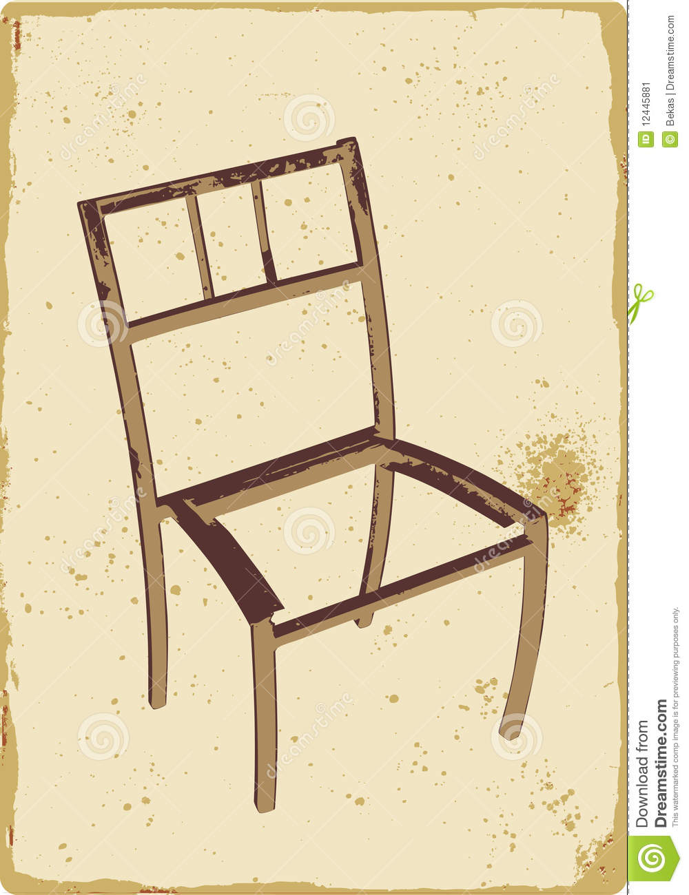 Old Broken Chair Stock Image   Image  12445881