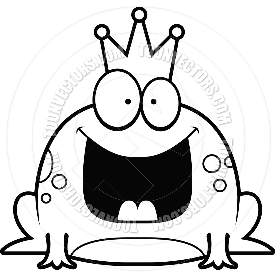 Prince Clipart Black And White Cartoon Little Frog Prince