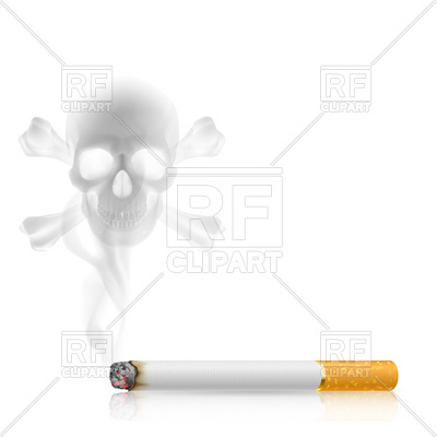 Cigarette Smoke Clipart     Cigarette And Skull