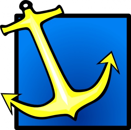 Download Yellow Anchor Blue Background Clip Art Vector Free   Clipart
