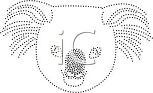Black And White Dotted Lines Of A Koala Clip Art Image