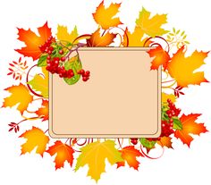 Colorful Clip Art For The Autumn Season  Autumn Sign With No Text More