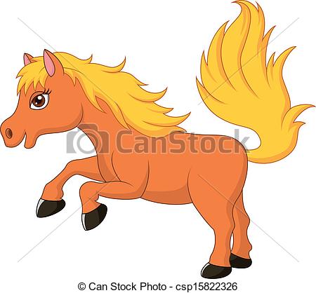 Of Cute Pony Horse Cartoon   Vector Illustration Of Cute Pony