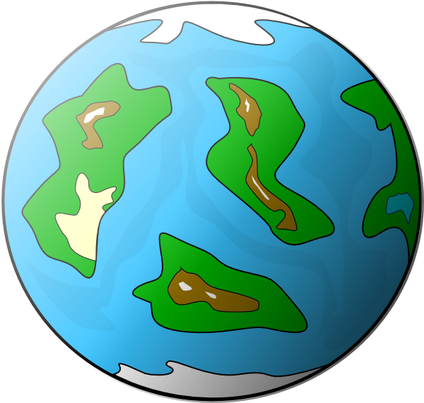 Planet Symbol Globe Clip Art At Clker Com   Vector Clip Art Online    