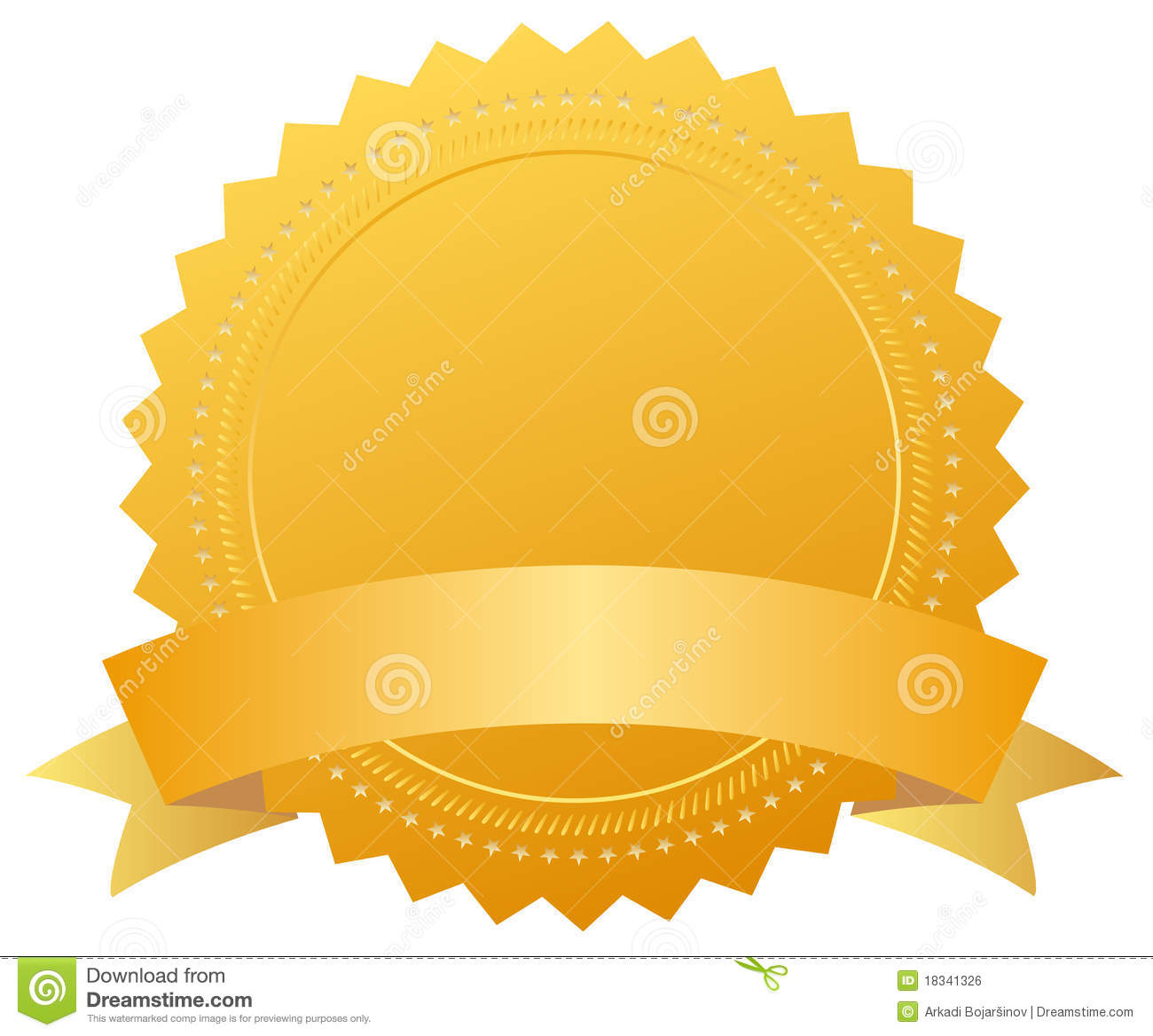 Blank Award Golden Medal Royalty Free Stock Image   Image  18341326