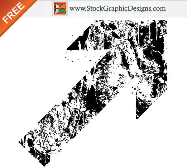 Free Grunge Destroyed Arrow Vector   Download Free Vector Art   Free
