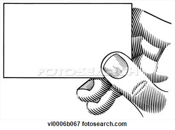 Clip Art   Hand Holding Business Card  Fotosearch   Search Clipart