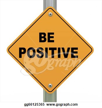 Clipart   3d Illustration Of Yellow Roadsign Of Be Positive  Stock