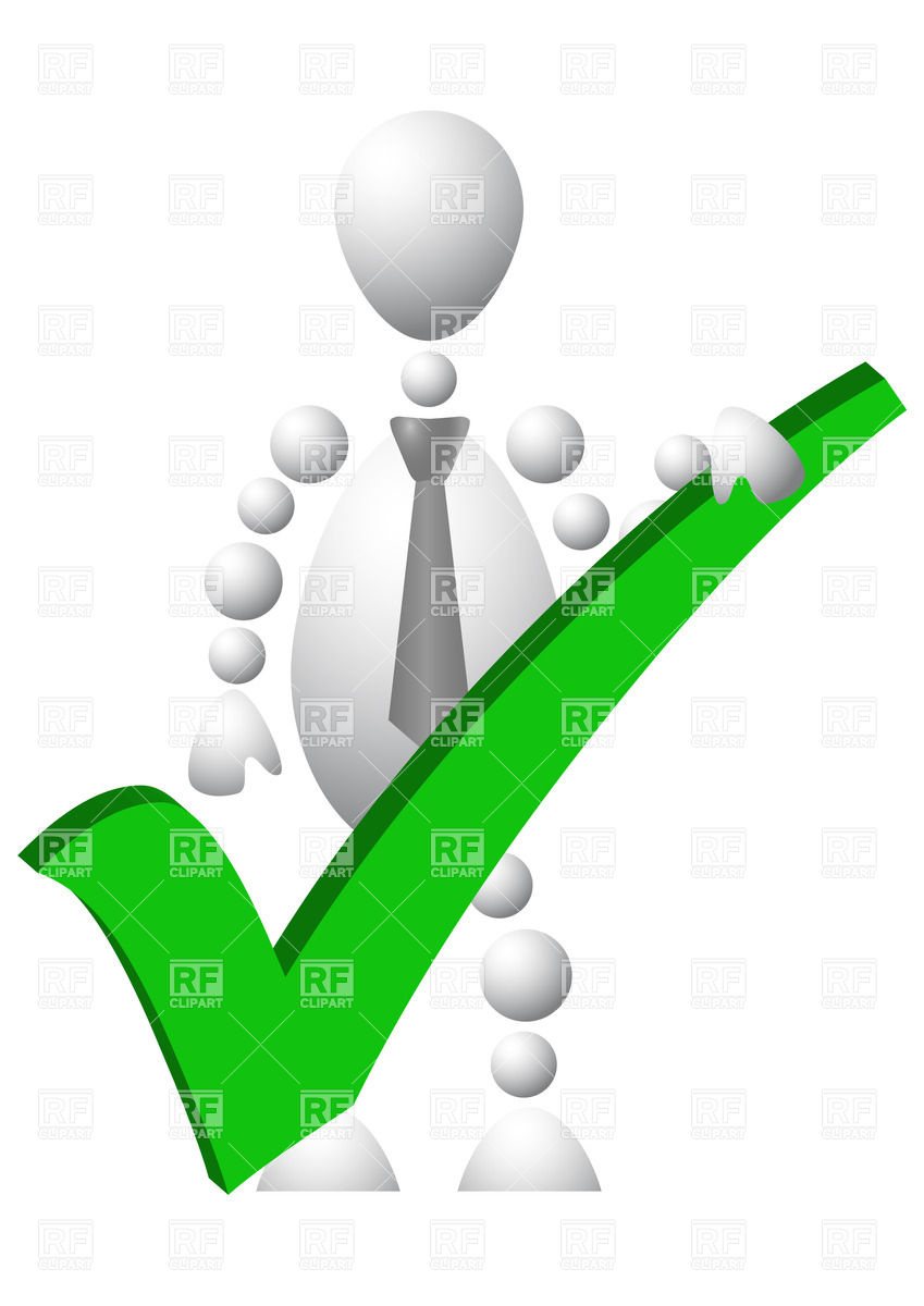 Positive Sign Clipart Man With Green Positive Symbol