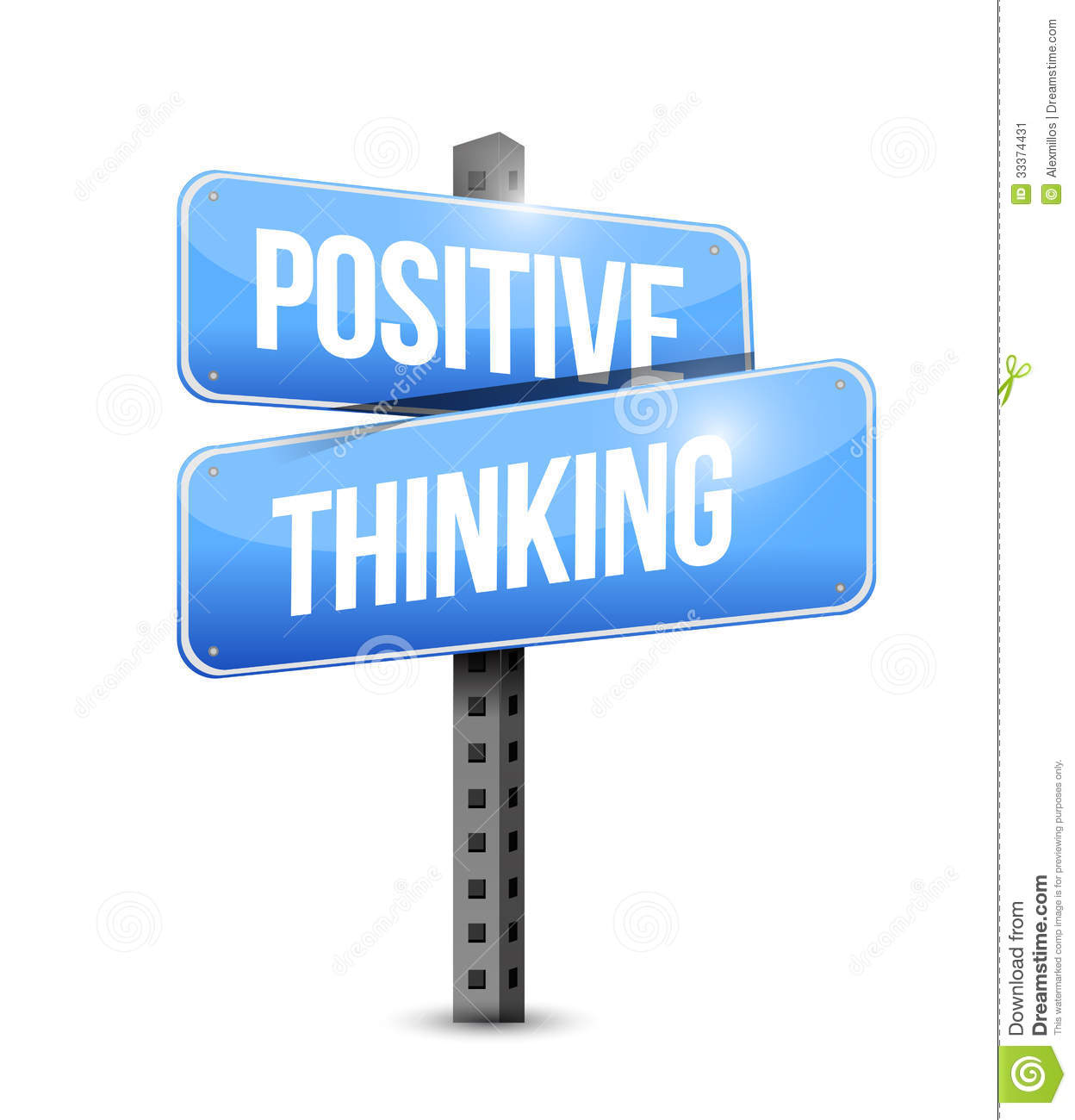 Positive Thinking Road Sign Stock Image   Image  33374431