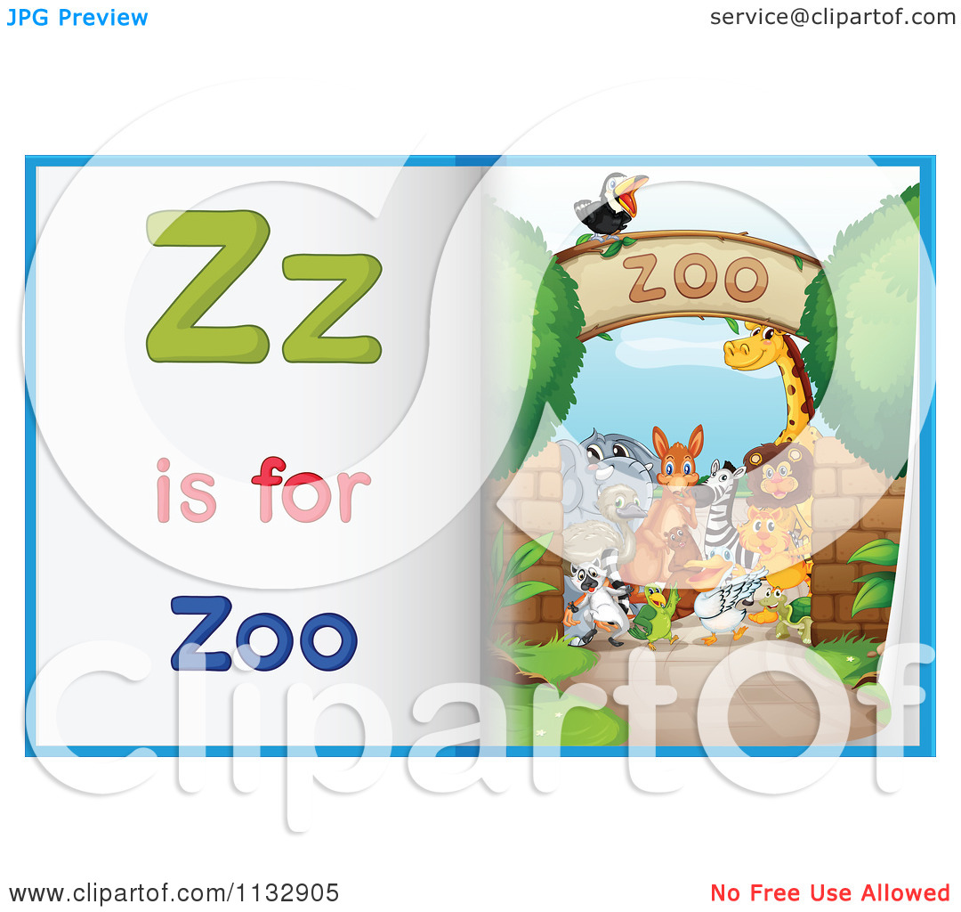 Zoo Alphabet Learning Pages   Royalty Free Vector Clipart By Colematt