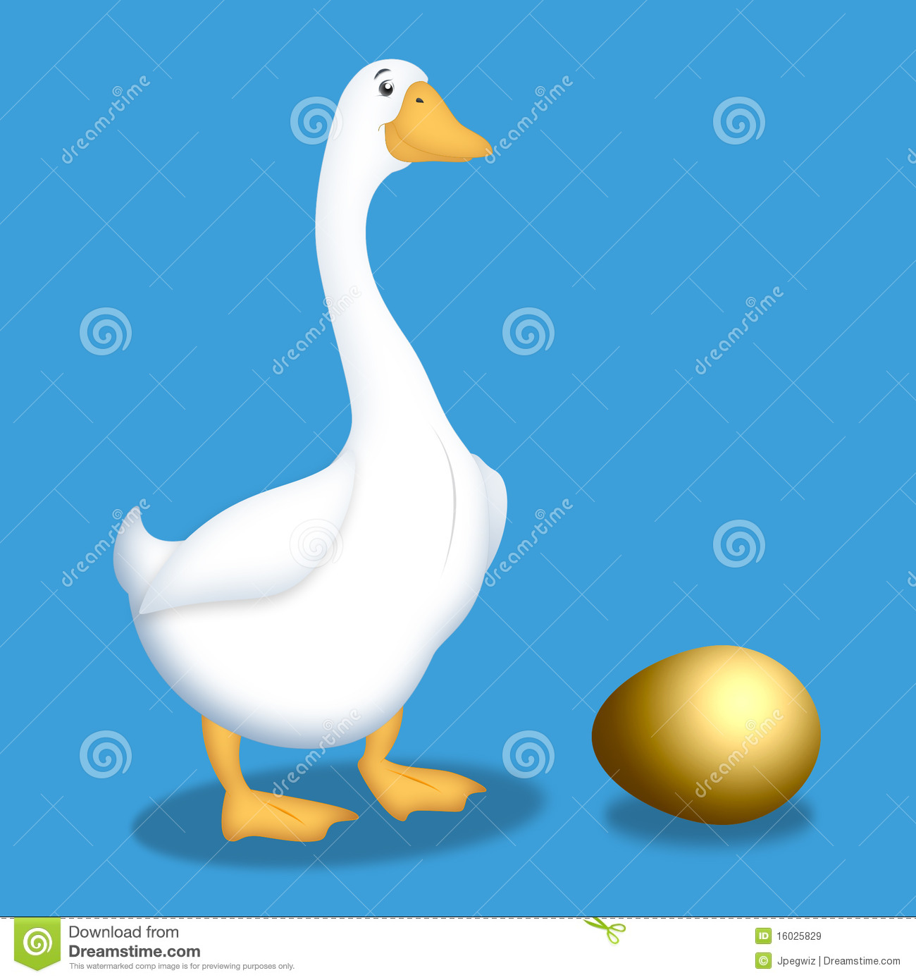 Goose With Golden Egg Royalty Free Stock Images   Image  16025829