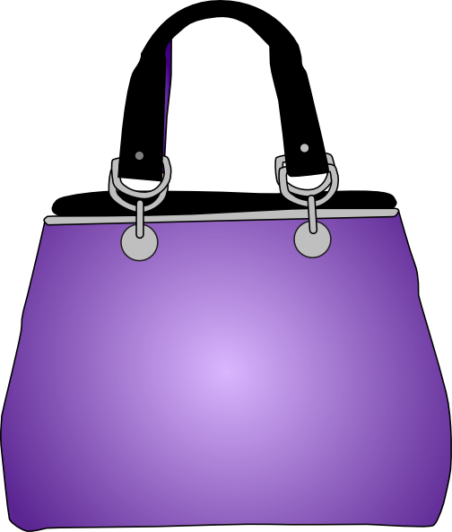Purple Purse Handbag Clip Art At Clker Com   Vector Clip Art Online