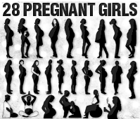 Vector Pregnant Women   All Silhouettes