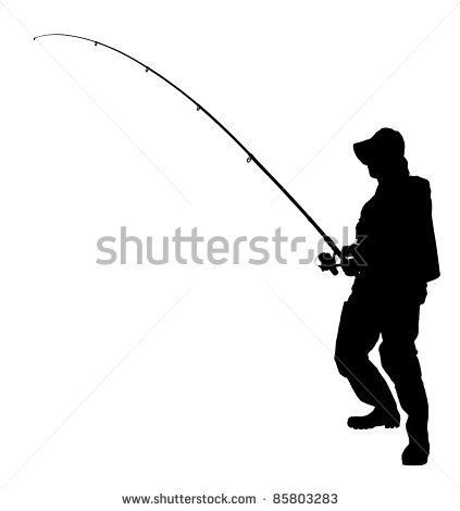 Bent Fishing Pole Clipart A Fishing Pole Isolated On