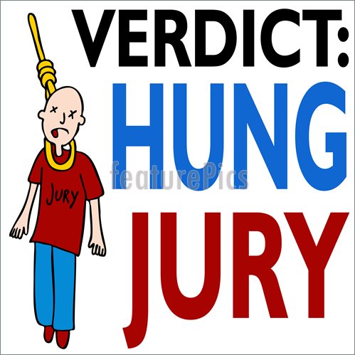 Jury Verdict Clipart Representing A Hung Jury