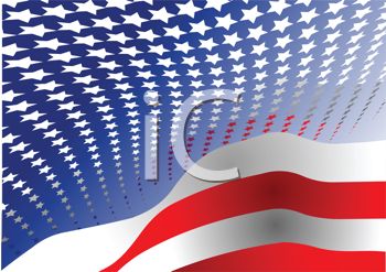 Patriotic Flag Background Of Stars And Stripes   Royalty Free Clip Art