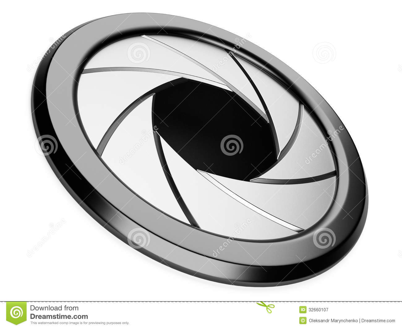 Aperture   Camera Shutter Image On It Isolated On White Background