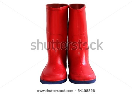 Red Rain Boots Clipart Child S Red Rain Boots   Stock