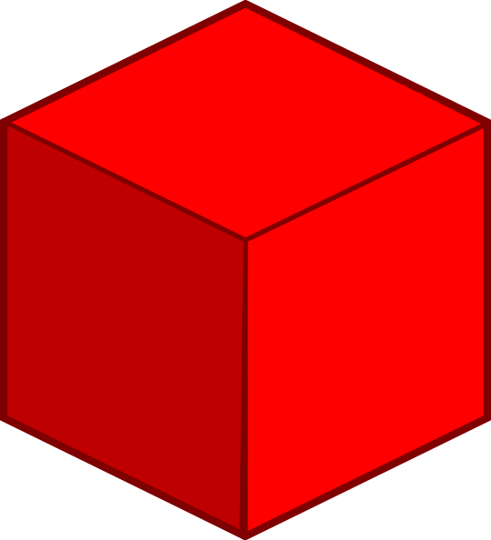 Big Red Cube Clip Art At Clker Com   Vector Clip Art Online Royalty    