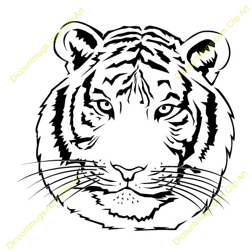 Clipart 11112 Tiger   Tiger Mugs T Shirts Picture Mouse Pads   More