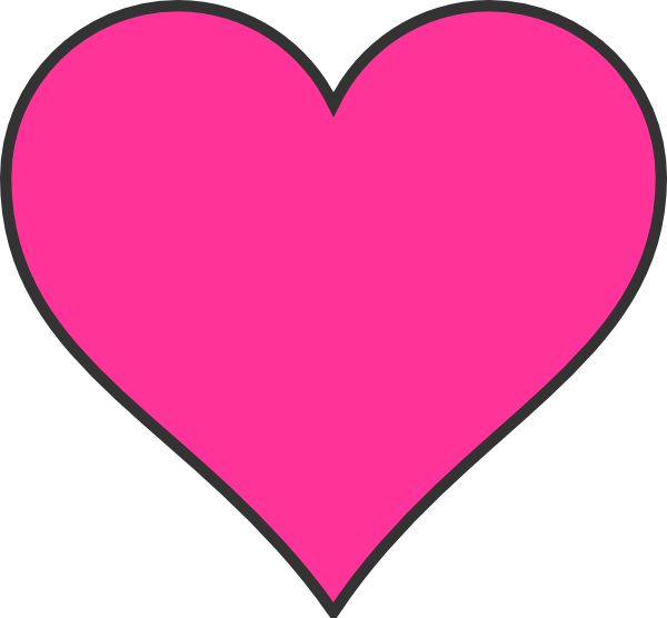 Dark Pink Heart Clip Art At Clker Com   Vector Clip Art Online