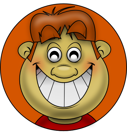 Free Chubby Boy With A Wide Grin Clip Art