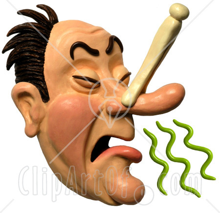 His Nose Trying To Avoid Breathing In A Bad Smell Clipart Picture Jpg
