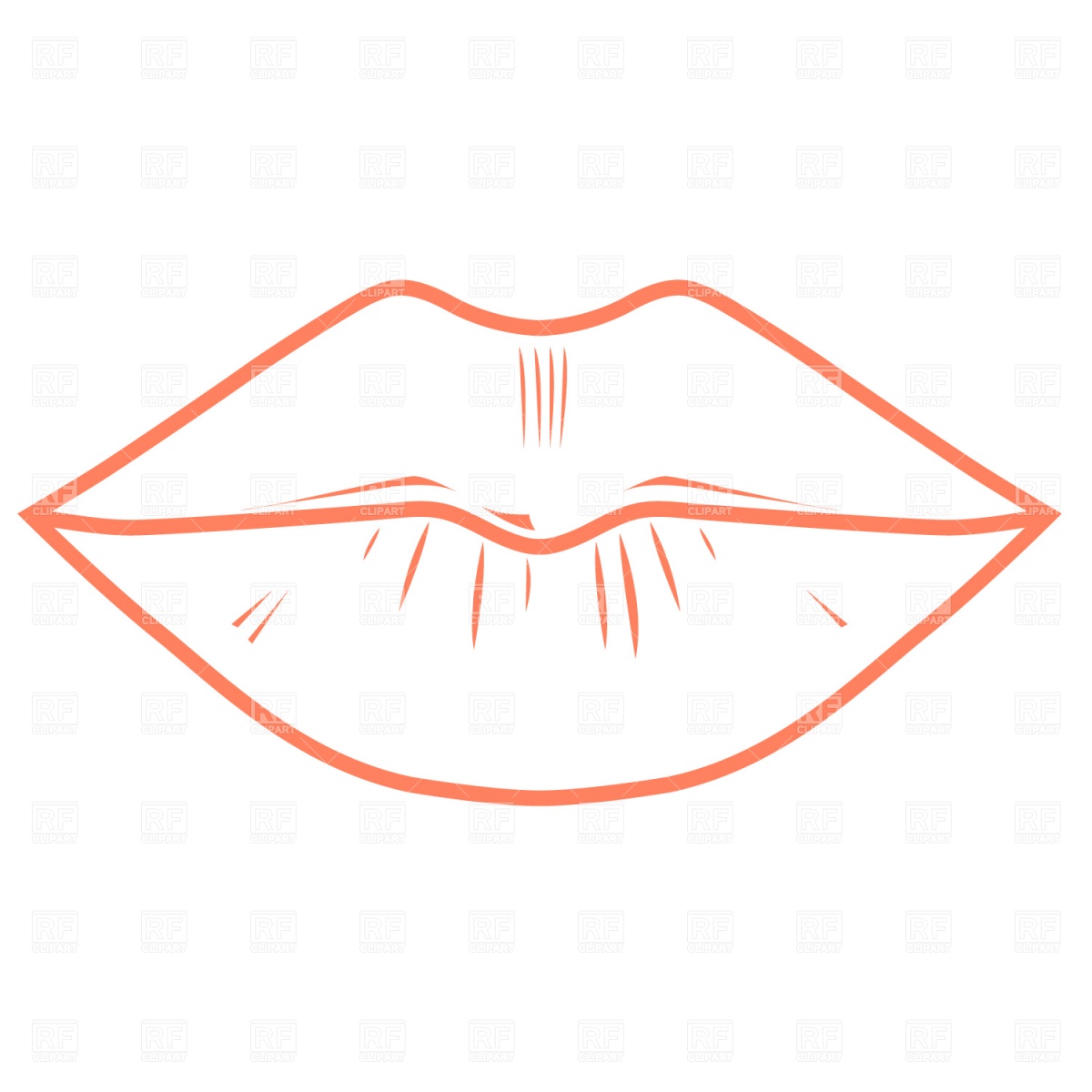 Lips Outline Download Royalty Free Vector Clipart  Eps