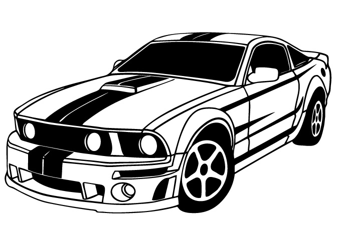 Muscle Car Drawing   Clipart Best