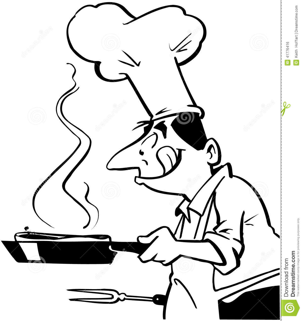 Chef Cooking Food Vector Clipart Created In Adobe Illustrator In Eps