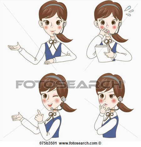 Clipart Of Various Types Of Expressions Office Lady 075b3501   Search