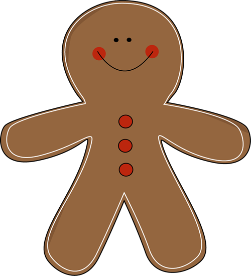 Gingerbread Man Clip Art   Gingerbread Man With Red Rosy Cheeks And
